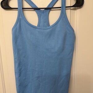 lululemon athletica Light Blue Ribbed Racerback Tank